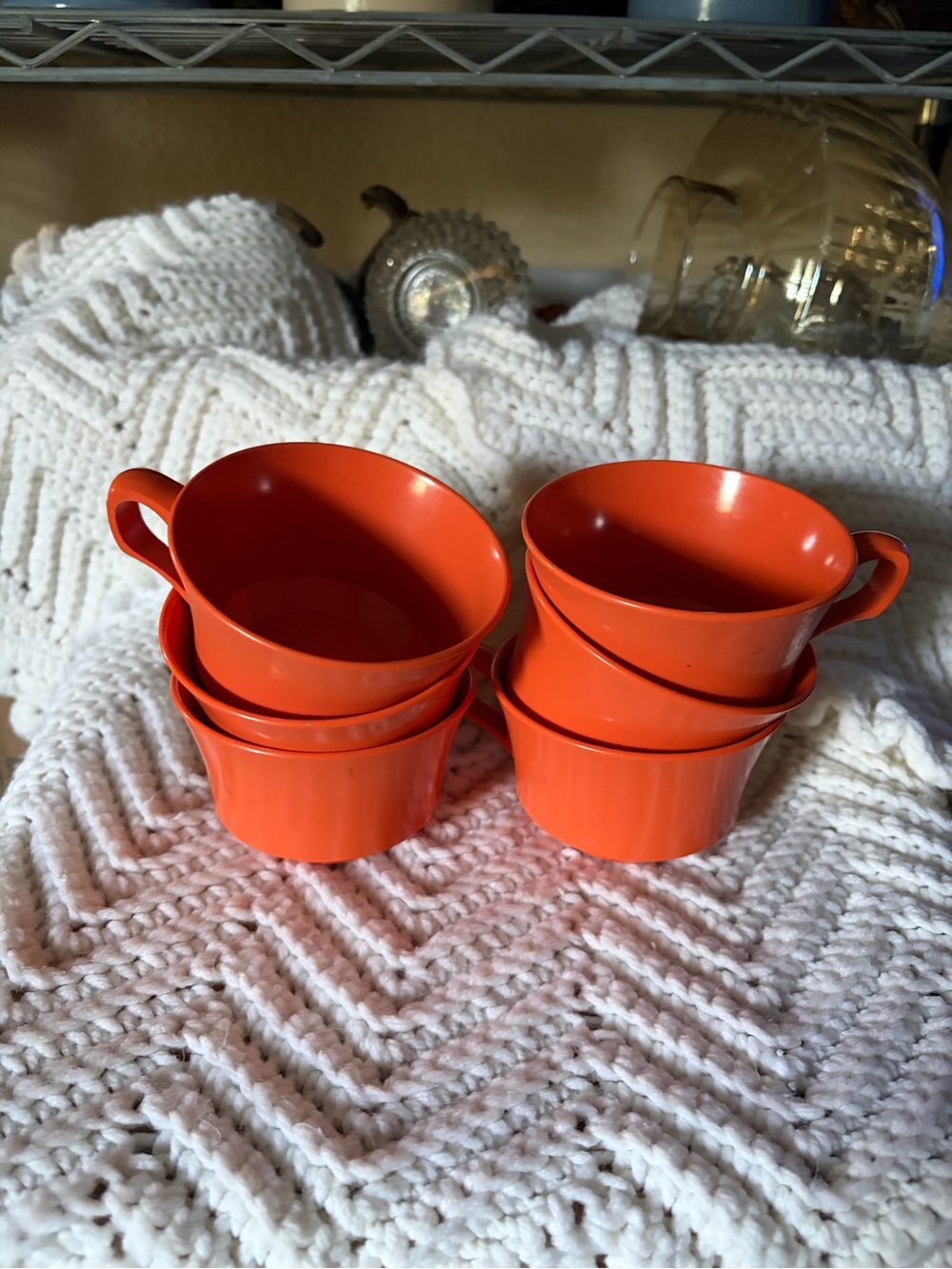 Mid Century Melamine Coffee Cups